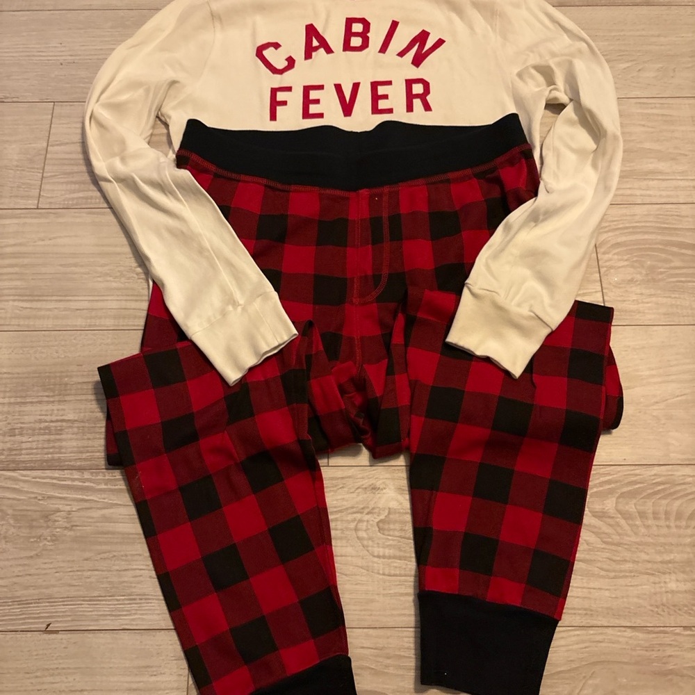 J.Crew Cabin Fever Campfire Pajama Set Buffalo Plaid Cozy Lodge Sleepwear